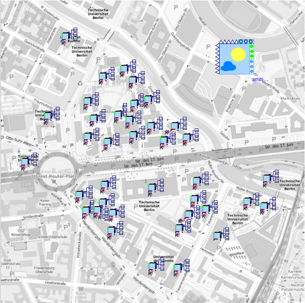 Urban Building Illustration: District model including buildings of the university campus Berlin-Charlottenburg | Source: screenshot from BuildingSystems library
