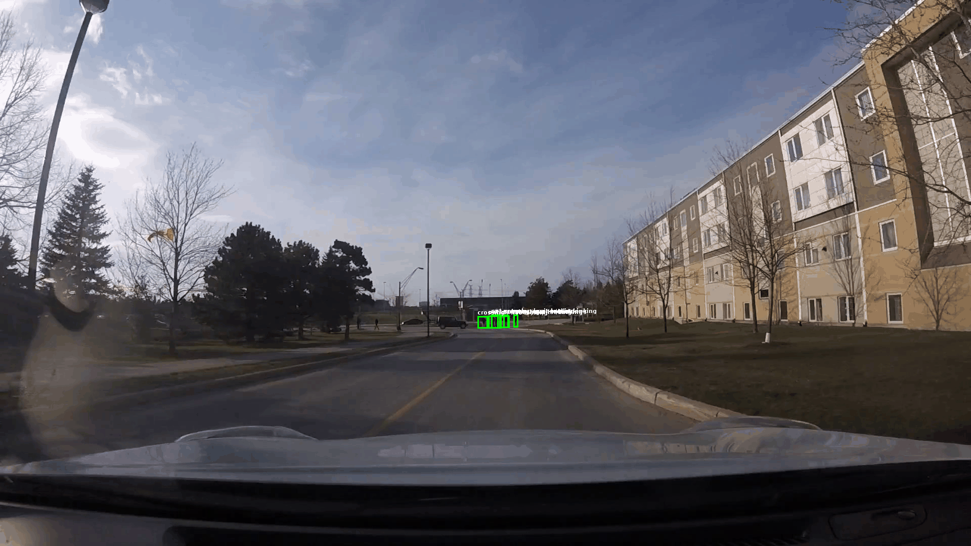 An example of multiple pedestrian detection