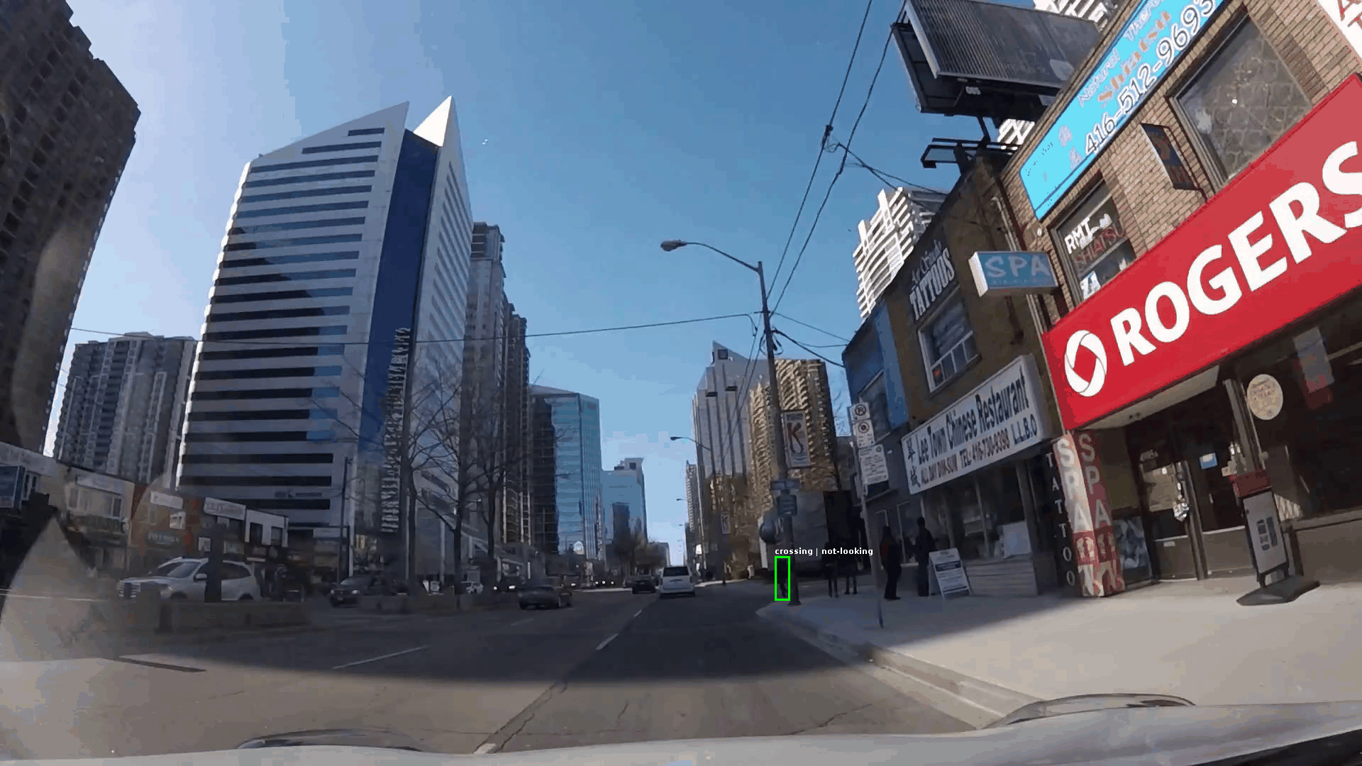 An example of pedestrian detection