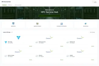 Screenshot HPC Service Lab Website