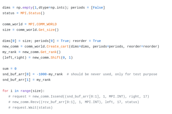 MPI Python code
