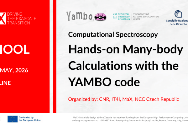 MaX School: Hands-on Many-body Calculations with the YAMBO code, May 5-7, 2026, online.
