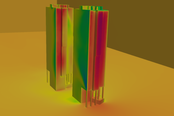 Average pressure on buildings